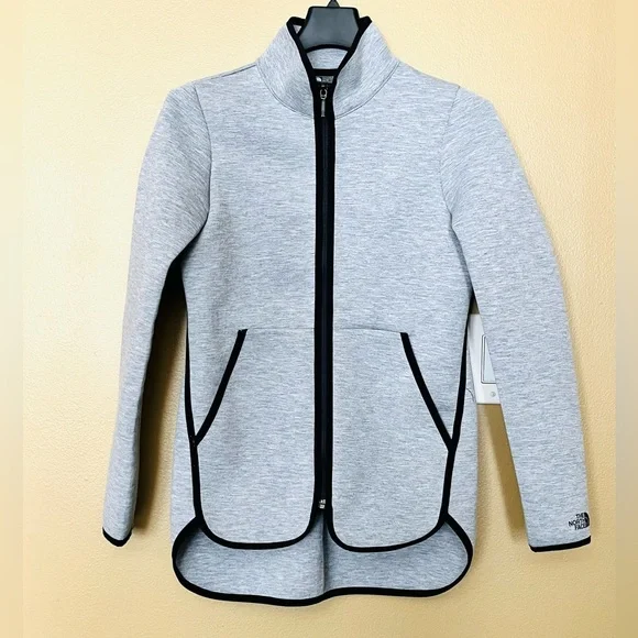 THE NORTH FACE Women's Jacket Zipper Front Grey Black Size XS - Picture 2 of 15